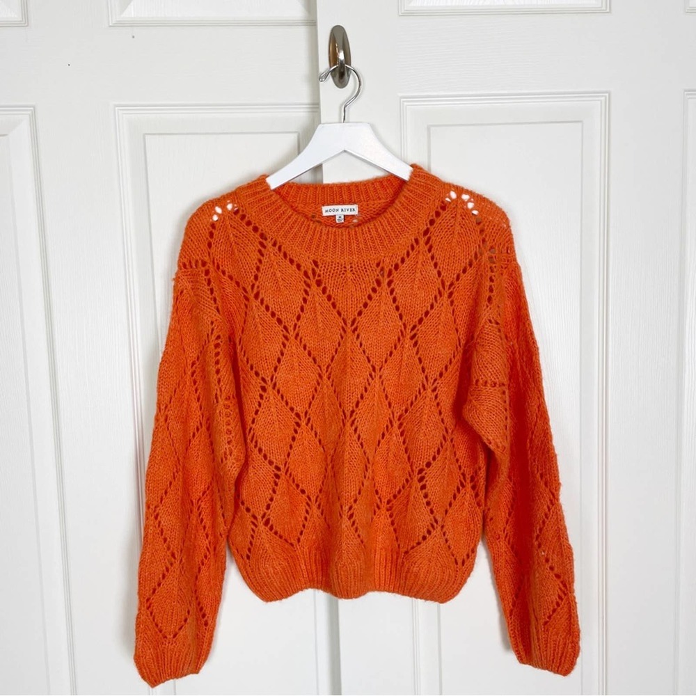 Moon River Open Knit Chunky Sweater